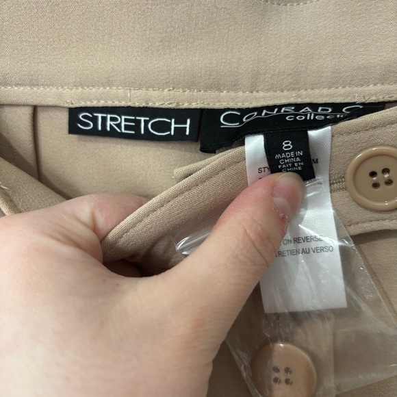 🎉4/30$🎉 Conrad C Beige Wide-Leg Dress Pants - Size 8 - Picture 5 of 7